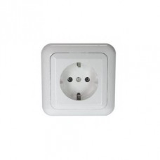 Розетка 1м РС10-307 белая скрытая