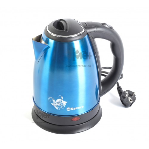 Чайник SAKURA SA-2134BL (1,8л.) син мет+ черн д