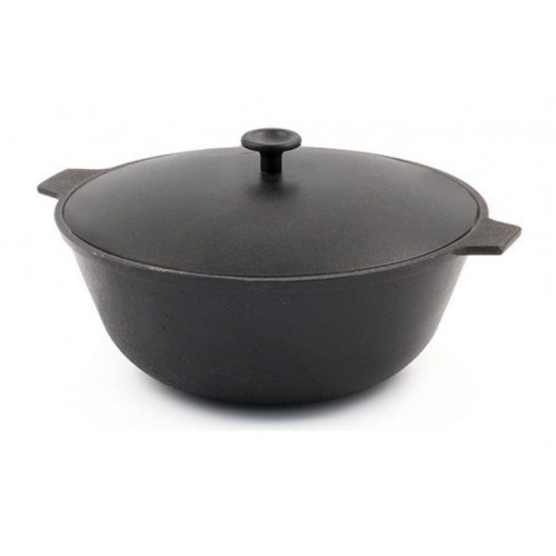 Казан чугунный 5л. Камская к51 алюм. крышка