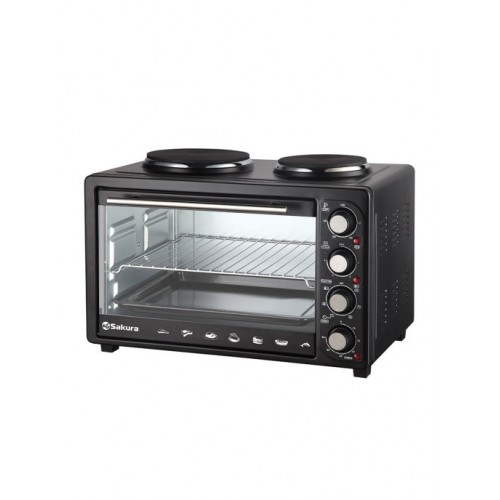 Жарочный шкаф SAKURA SA-7025HBK чёрн. 30л, 2 конф /чугун