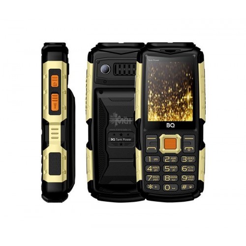 Телефон сотовый BQ M-2430 Tank Power Black Gold