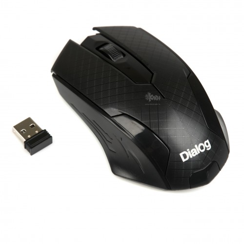 Мышь беспроводная DIALOG MROP-07U BLACK Pointer RF 2.4G Optical - 3 кнопки + ролик прокрутки
