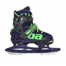 Коньки раздвижные 27-30р.BlackAqua AS-408 т. синий-зеленый