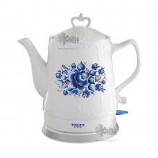 Чайник DELTA LUX DL-1237 1,5л., 1500Вт., корпус фарфор ""Гжель""