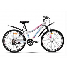 Велосипед 24"" NAMELESS S4100W рост 13"", 21ск., белый/розовый