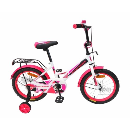 Велосипед 14"" AVENGER New Star белый/розовый