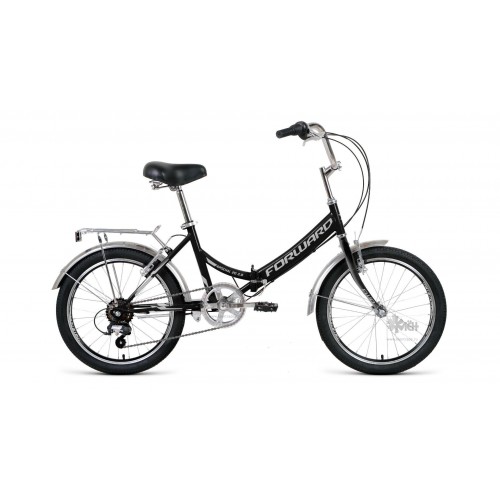 Велосипед 20"" FORWARD Arsenal 2.0 складная рама, рост 14"", 6ск., чёрный/серый