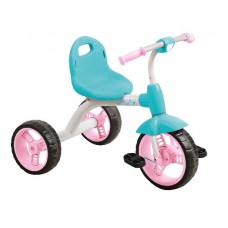 Велосипед 3-х кол. НИКА ВД1/5 колёса пластик, сиденье со спинкой, белый с розовым