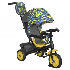 Велосипед 3-х кол. Лучик Vivat2 крыша-капюшон, родит.вело-ручка, сине-жёлтый 6861845