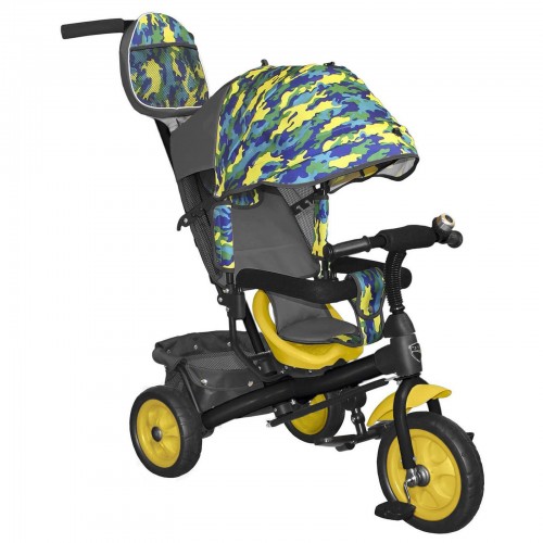Велосипед 3-х кол. Лучик Vivat2 крыша-капюшон, родит.вело-ручка, сине-жёлтый 6861845