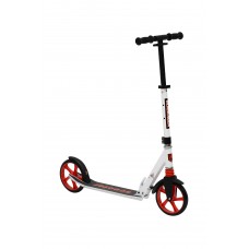 Самокат 2-ух кол. Black Aqua AS002 складной, кол. PU 200мм., белый/колёса красн.