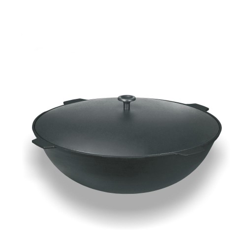 Казан чугунный 10л. Камская К101 алюм.крышка, 4 ушка