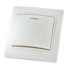 Выключатель 1кл С/У Таймыр белый с инд. TDM SQ1814-0004