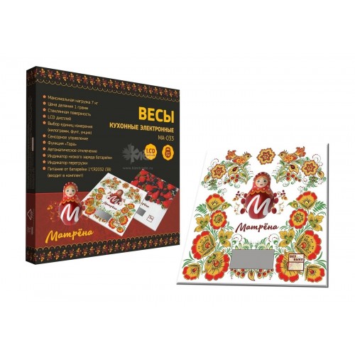 Весы кухонные МАТРЕНА МА-033 (Матрешка0 7кг 5987